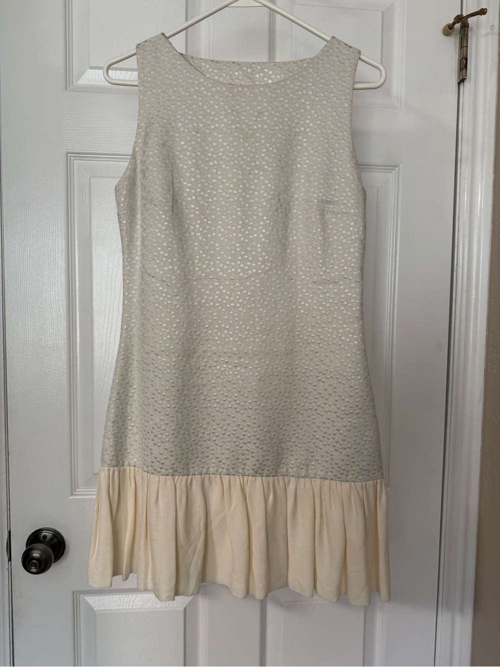 NAF NAF Ivory Lace-Trim Dress